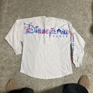 Disney White Long Sleeve Tee with Colorful Print